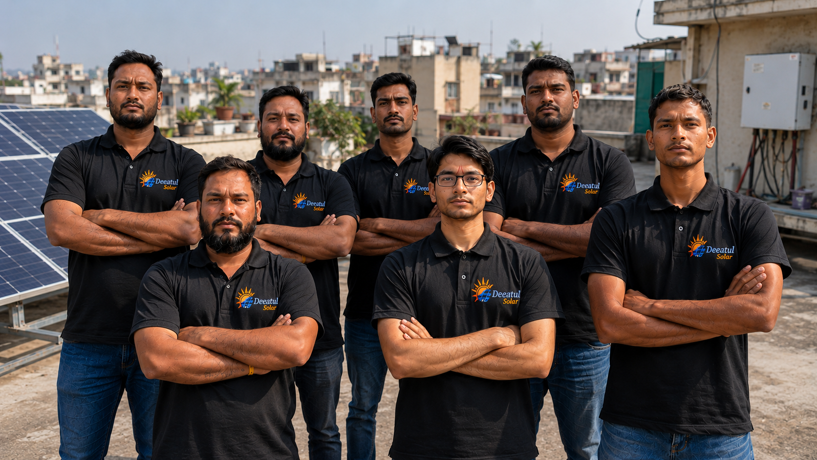 The Dee Atul Solar engineering and installation team