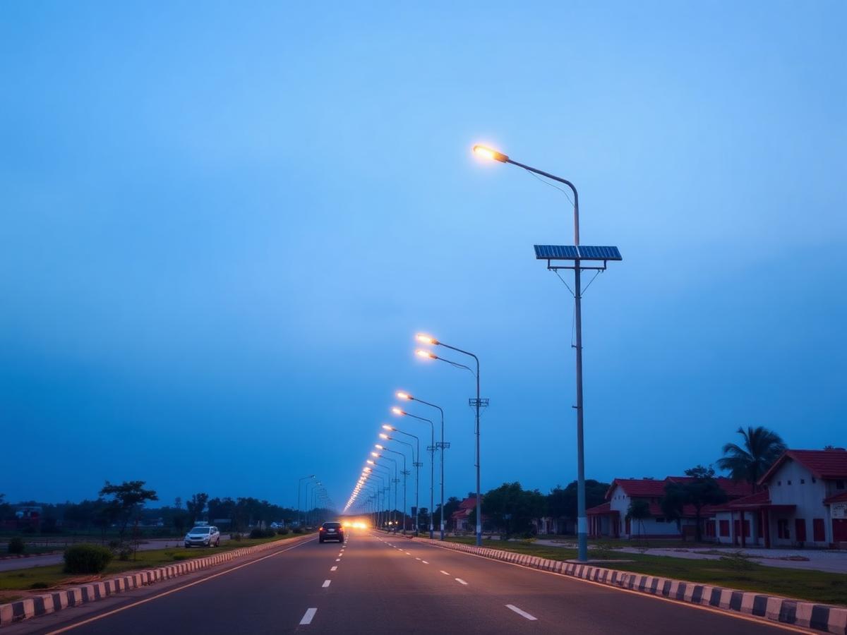 Solar street lighting